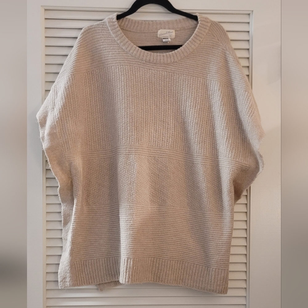 Universal Thread- (OSFM) Knit Side Slit Oversized Relaxed-Fit Poncho Top